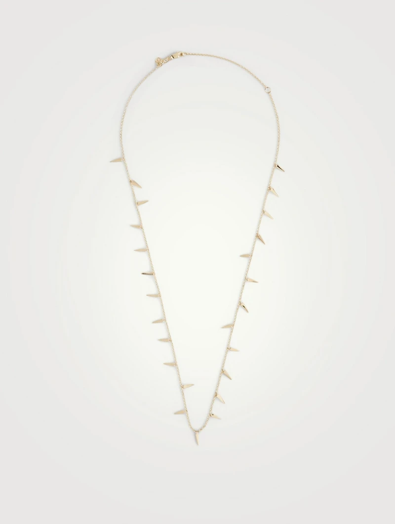 14K Gold Large Pure Fringe Necklace
