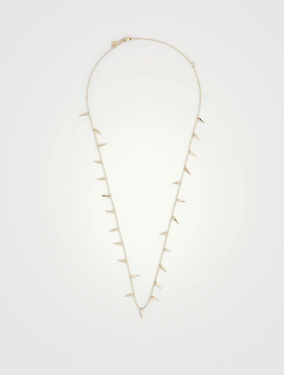 14K Gold Large Pure Fringe Necklace