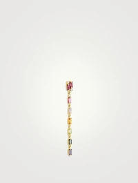Rainbow Amalfi 14K Gold Dangle Baguette Earrings With Diamonds