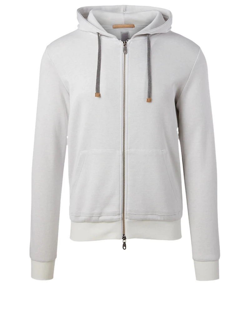 Cotton-Blend Zip Hoodie