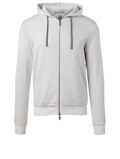 Cotton-Blend Zip Hoodie