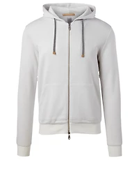 Cotton-Blend Zip Hoodie