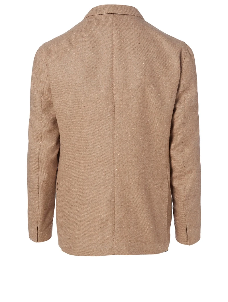 Wool And Silk Double-Breasted Blazer