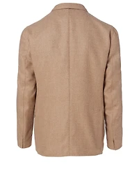 Wool And Silk Double-Breasted Blazer