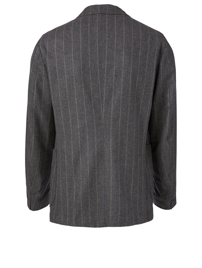 Wool And Silk Jacket Stripe Print
