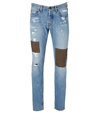 Cotton Patchwork Jeans