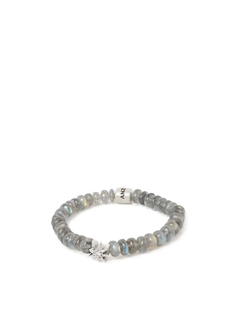 Bohème Sterling Silver Starburst Labradorite Bracelet With Topaz