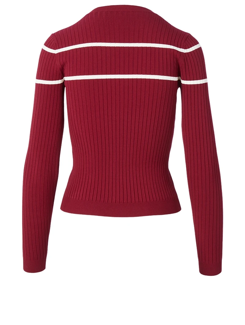 Long-Sleeve Top With V-Inlay