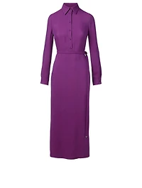 Midi Dress With V-Pavé Belt