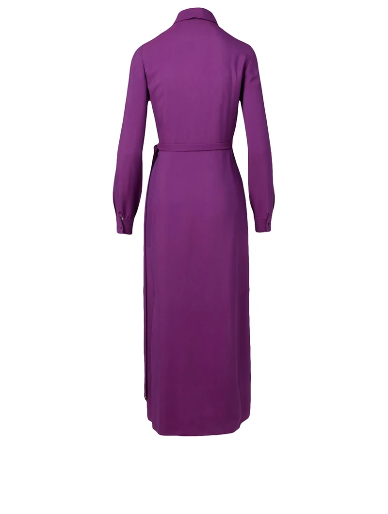 Midi Dress With V-Pavé Belt