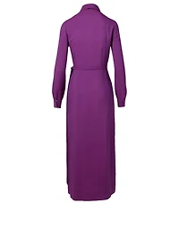 Midi Dress With V-Pavé Belt