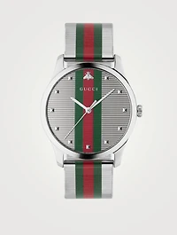 G-Timeless Steel Web Bracelet Watch