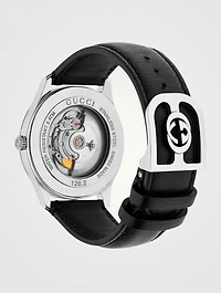 G-Timeless Leather Strap Watch