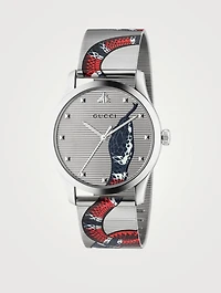 G-Timeless Steel Snake Bracelet Watch