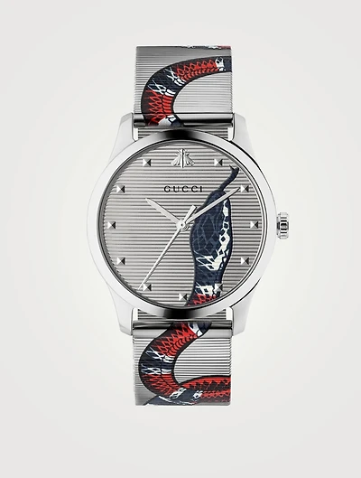 G-Timeless Steel Snake Bracelet Watch