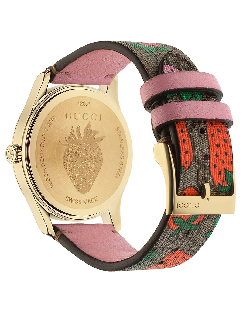 G-Timeless GG Supreme Canvas Strap Watch