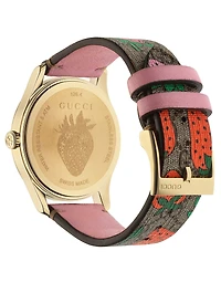 G-Timeless GG Supreme Canvas Strap Watch