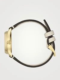G-Timeless Leather Strap Watch