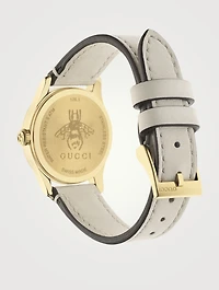 G-Timeless Leather Strap Watch