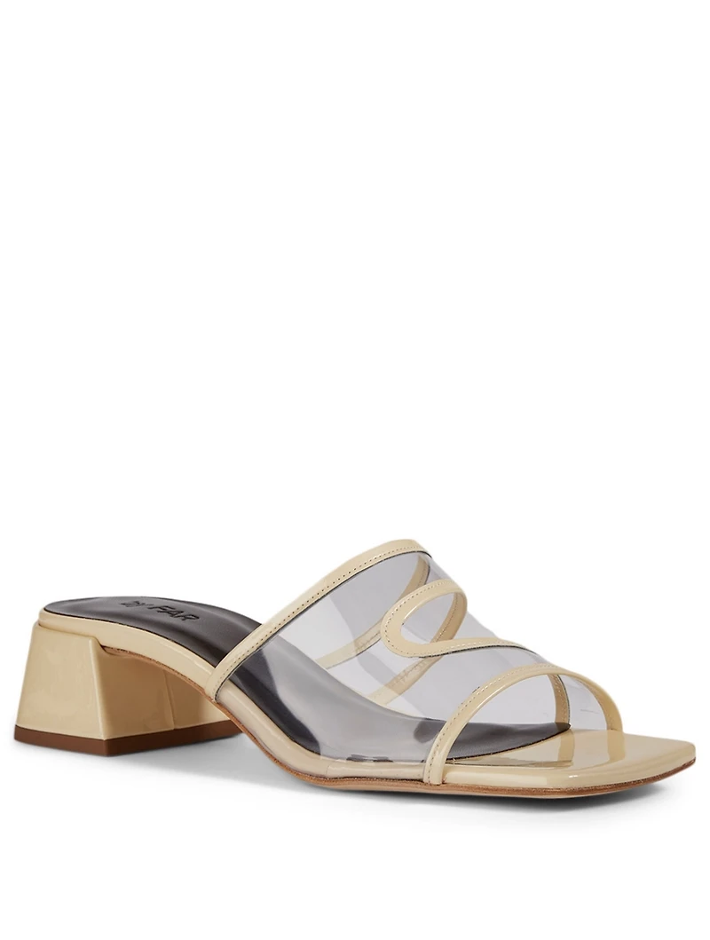 Lola Patent Leather And PVC Heeled Sandals