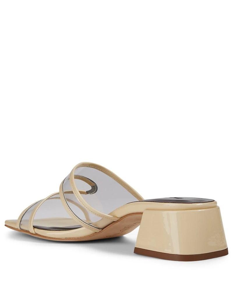 Lola Patent Leather And PVC Heeled Sandals