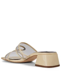 Lola Patent Leather And PVC Heeled Sandals