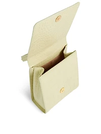 Ball Croc-Embossed Leather Bag