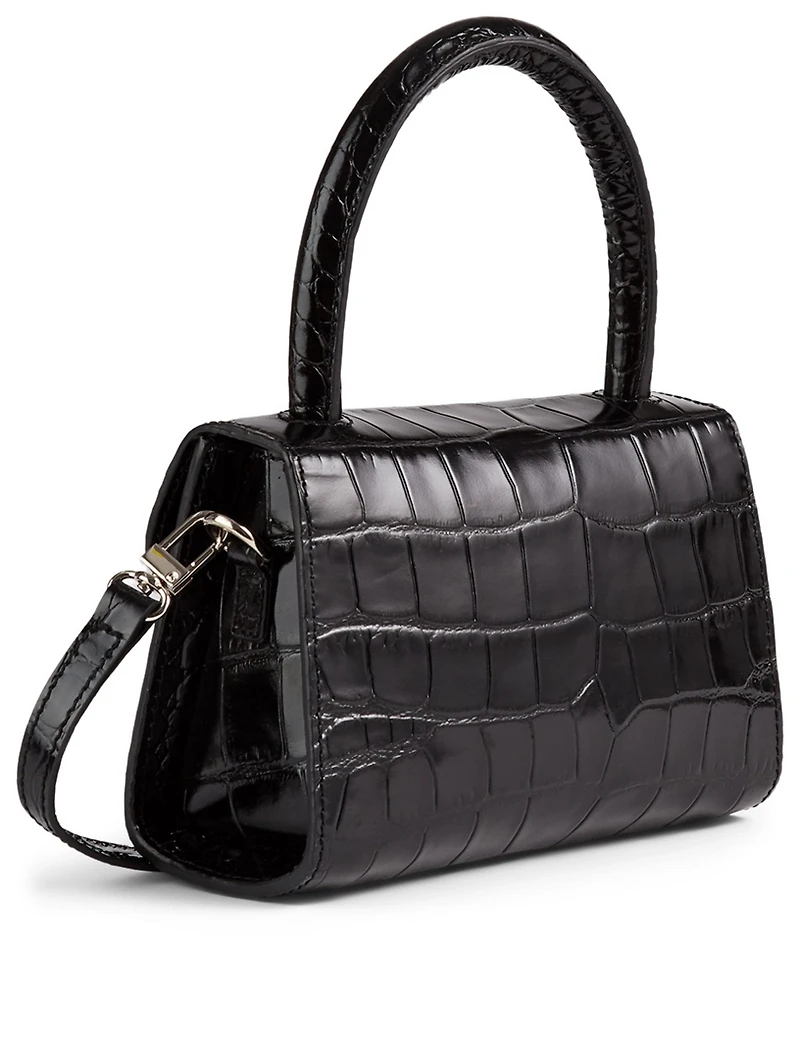 Mini Croc-Embossed Leather Bag