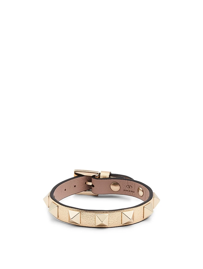 Small Rockstud Leather Bracelet