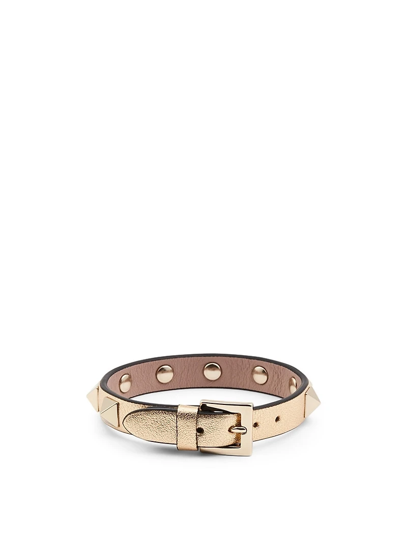 Small Rockstud Leather Bracelet