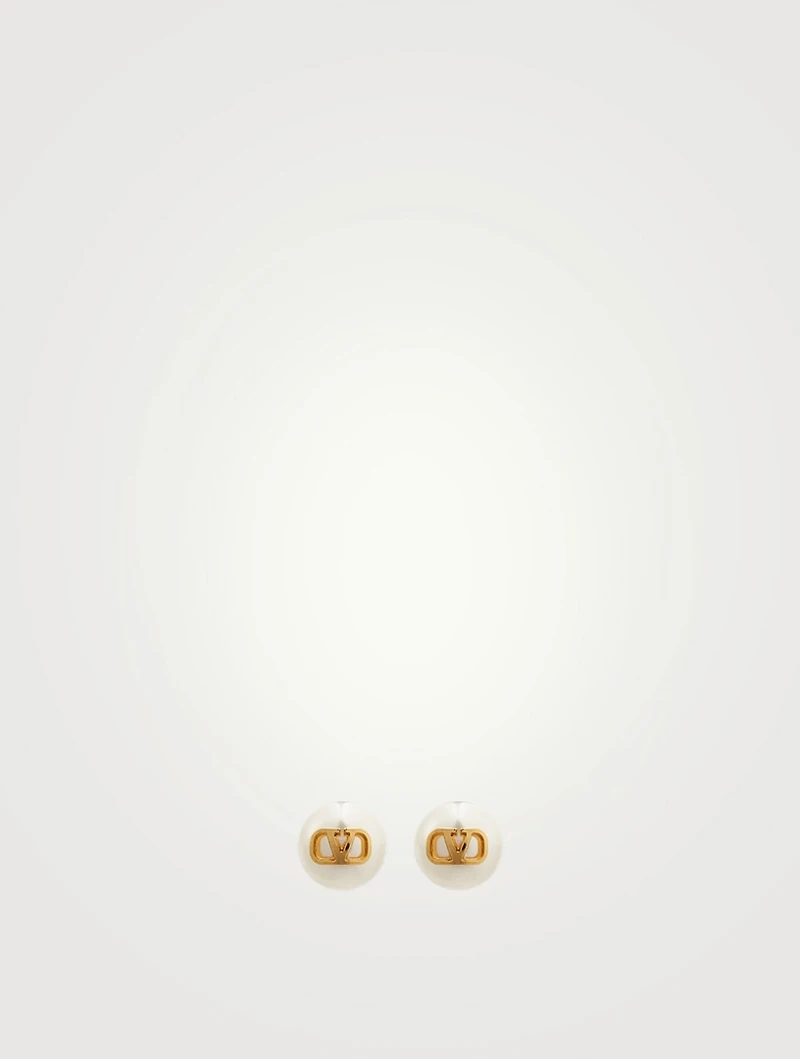VLOGO Faux Pearl Earrings