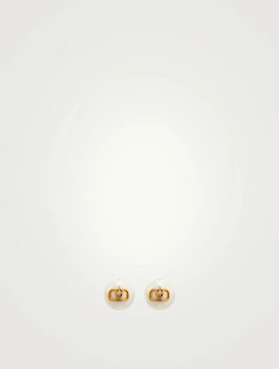 VLOGO Faux Pearl Earrings