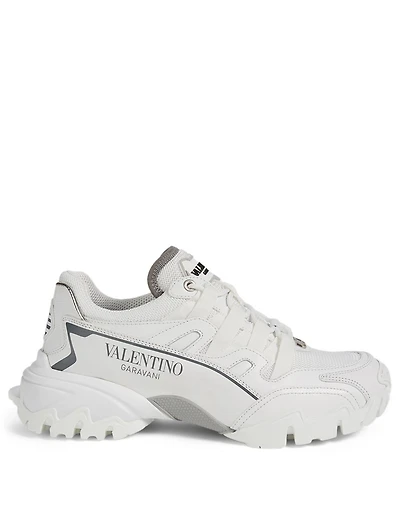 Climber Fabric And Leather Sneakers