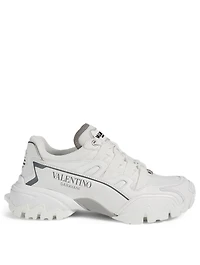 Climber Fabric And Leather Sneakers