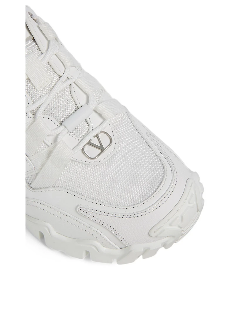 Climber Fabric And Leather Sneakers