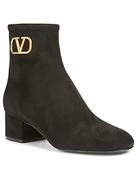 VLOGO 45 Suede Heeled Ankle Boots