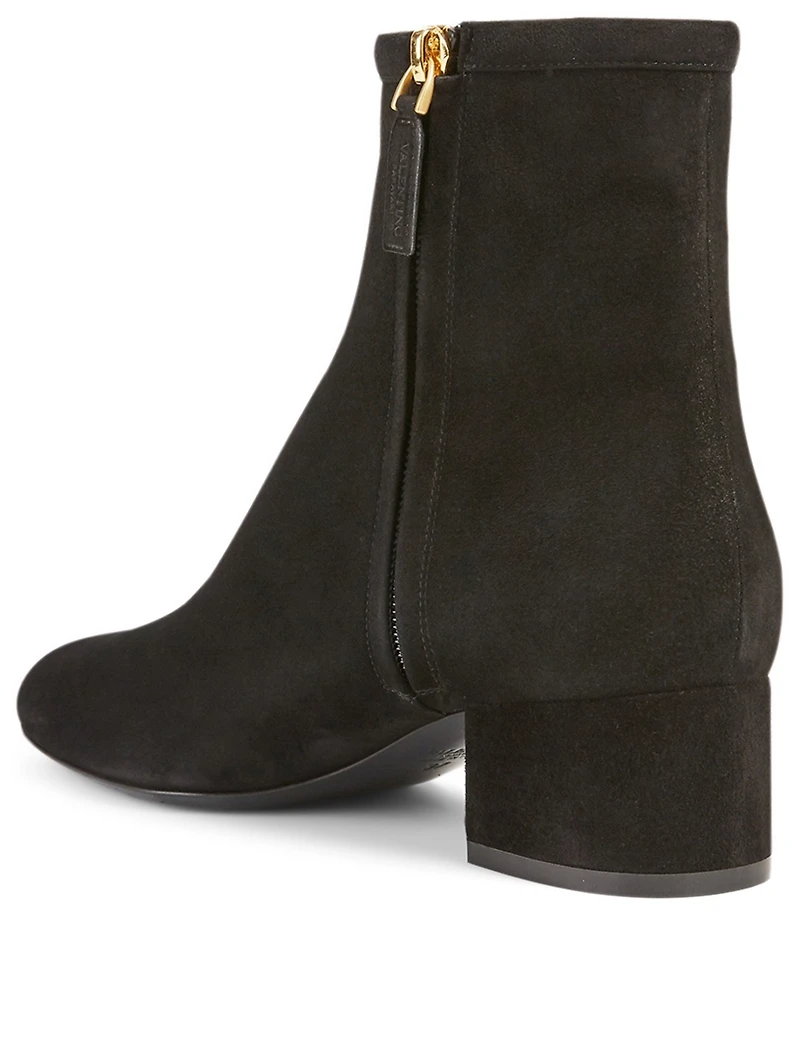VLOGO 45 Suede Heeled Ankle Boots