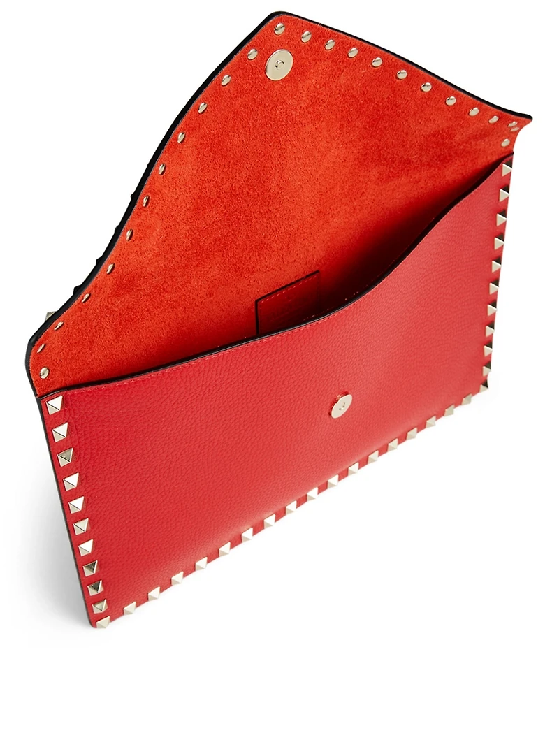 Large Rockstud Leather Pouch