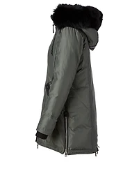 Chelsea Shearling Down Parka With Fur Hood