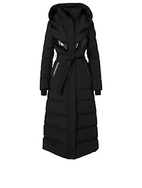 Adina Down Long Coat With Sequins