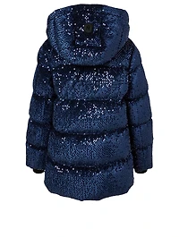 Emerie Velvet Down Coat With Sequins