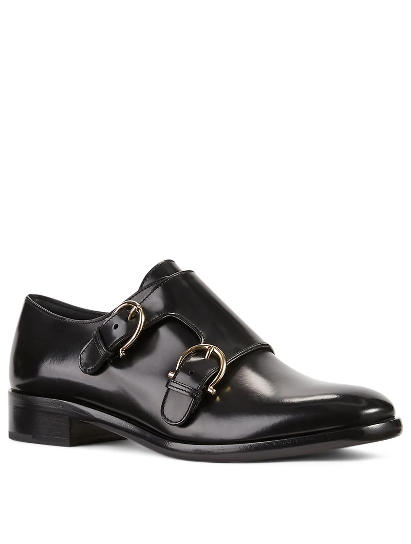 Claude Leather Double-Monk Strap Shoes