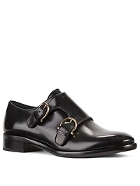 Claude Leather Double-Monk Strap Shoes