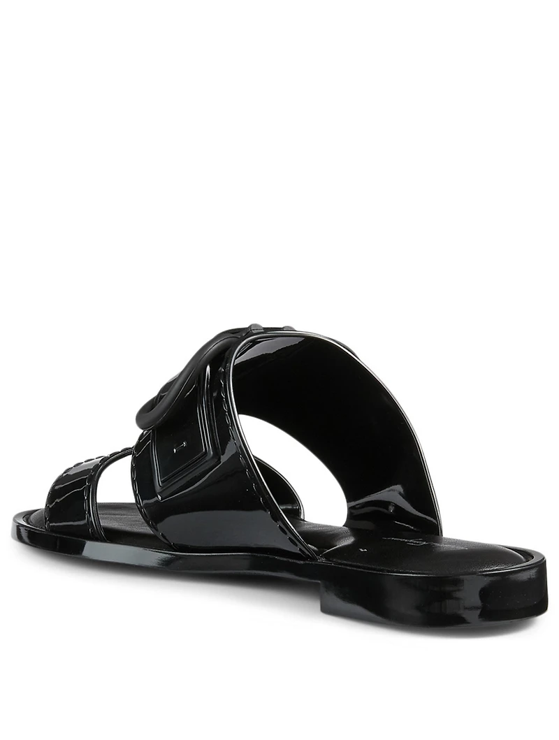Taryn PVC Slide Sandals With Gancini