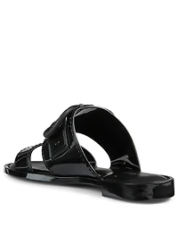 Taryn PVC Slide Sandals With Gancini