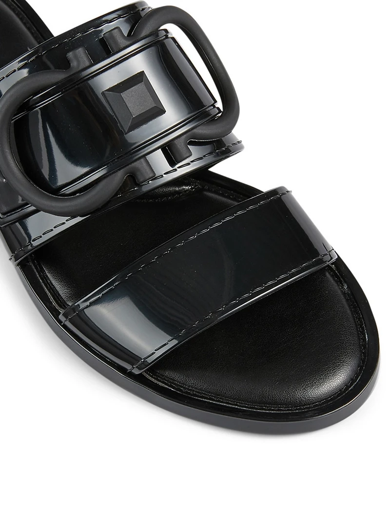 Taryn PVC Slide Sandals With Gancini