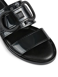 Taryn PVC Slide Sandals With Gancini