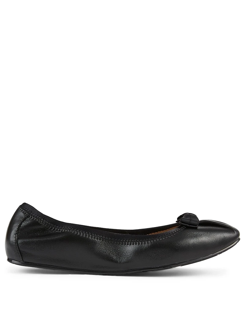 My Joy Leather Foldaway Ballet Flats