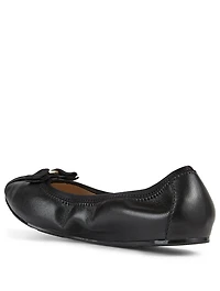 My Joy Leather Foldaway Ballet Flats