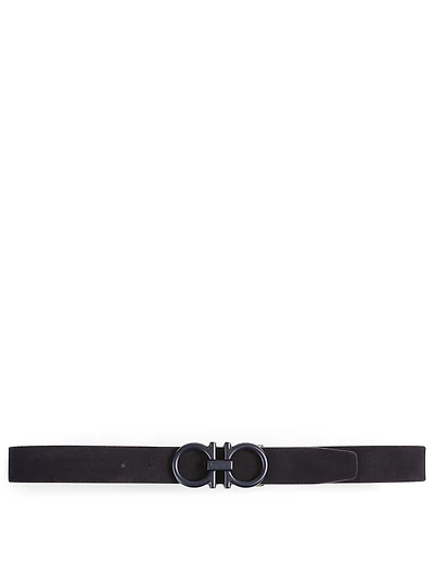 Adjustable Suede Gancini Belt